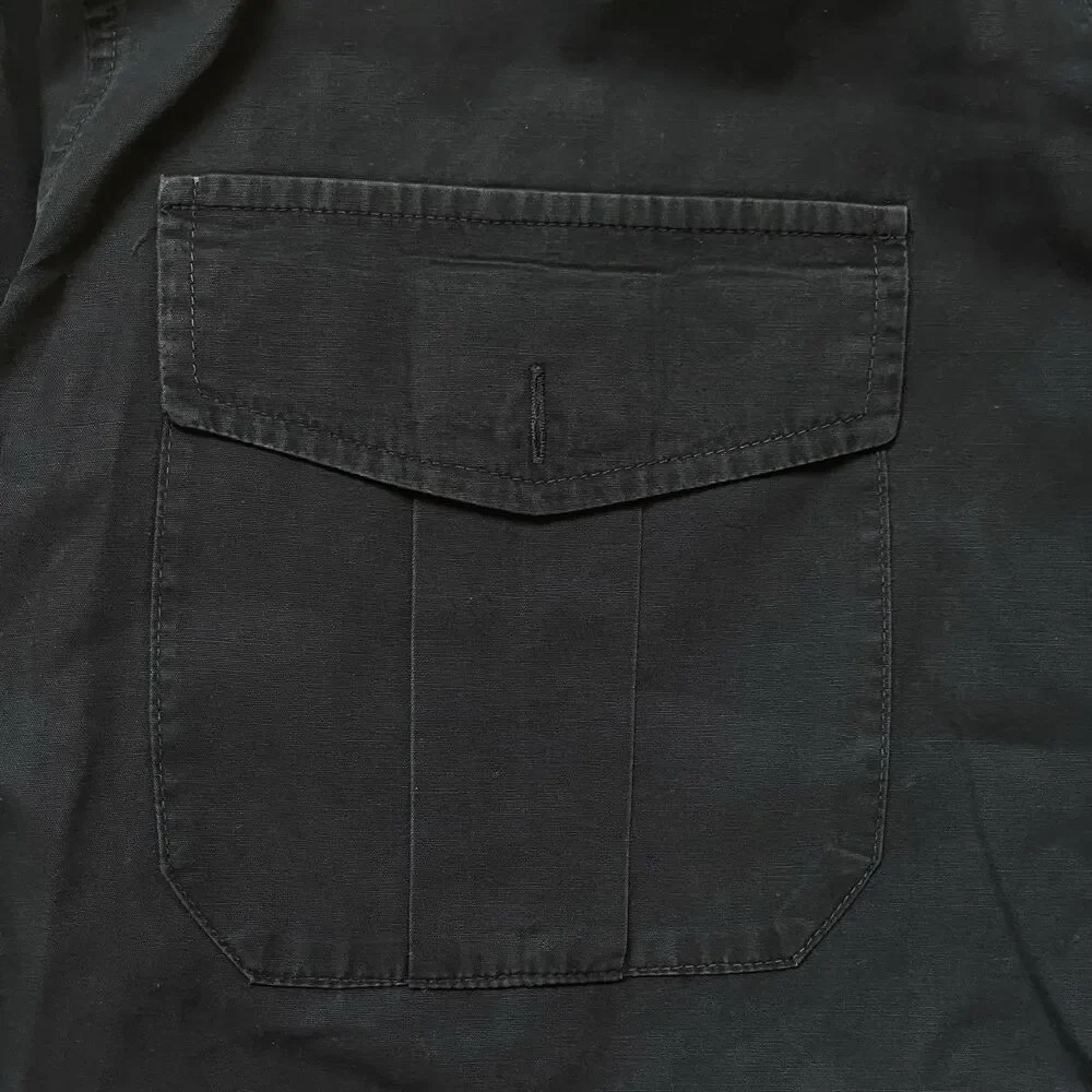 DRIES VAN NOTEN Button Down Shirt Men Size Small 46 Black Cotton Long Sleeve - Picture 6 of 10